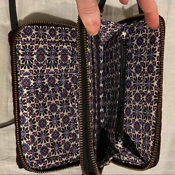 VERA BRADLEY All in one Crossbody Phone Bag Zipper Purse Rdif security! - Picture 7 of 7